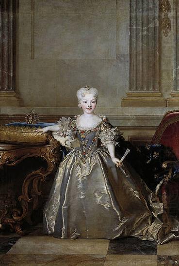 Nicolas de Largilliere Portrait of the Mariana Victoria of Spain, Infanta of Spain and future Queen of Portugal; eldest daughter of Philip V of Spain and his second wife Eli china oil painting image